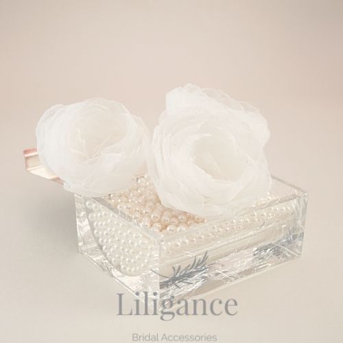 Primrose Bridal Flower Hair Pin Set
